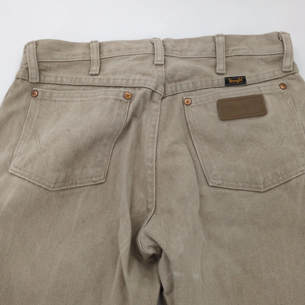 Wrangler Men's Regular Fit Denim Jeans Tan Beige Size 31x28 Casual Workwear